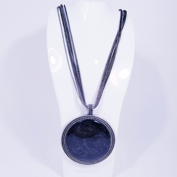 Premier Designs Jewelry - Necklace Black Silver Pendant Multichain NIB